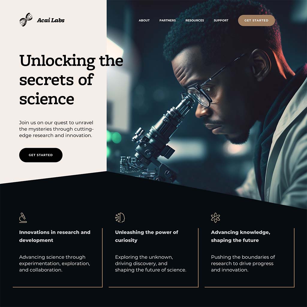 Website design for a sientific lab - recerchers group